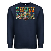 Navy show mom brown calf eye glasses Premium Sweatshirt - BarkalooDesign