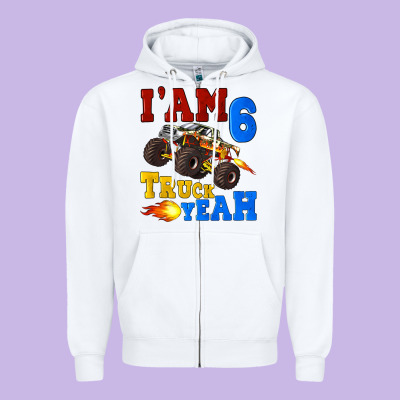 I'am Six Truck Yeah Zipper Hoodie Designed By Artiststas