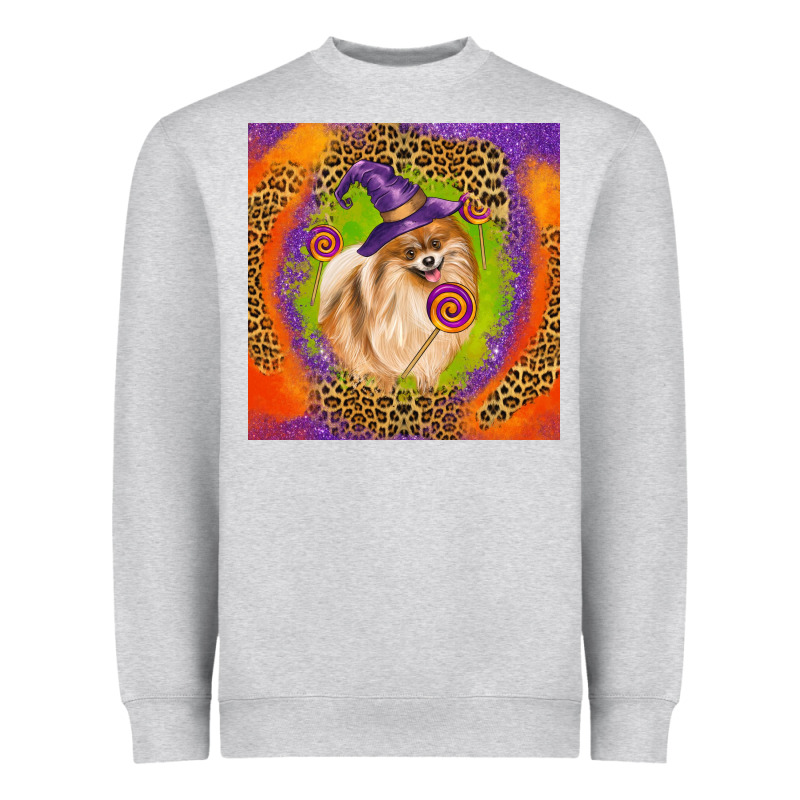 Halloween Pomeranian Dog Heavyweight Sweatshirt by LillyAllenDesigns | Teevron