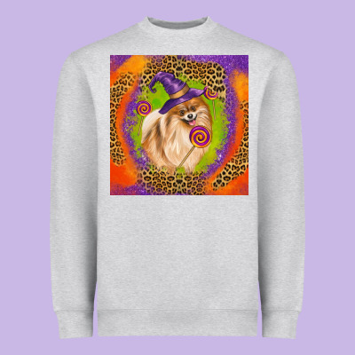Halloween Pomeranian Dog Heavyweight Sweatshirt Designed By Lillyallendesigns