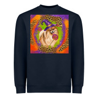 Navy Halloween Pomeranian Dog Heavyweight Sweatshirt - LillyAllenDesigns