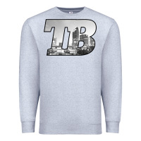 Heather Grey TB Tampa Bay City Skyline of Tampa Bay, Florida Premium Sweatshirt - longCreatives