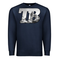Navy TB Tampa Bay City Skyline of Tampa Bay, Florida Premium Sweatshirt - longCreatives