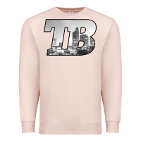 Pale Pink TB Tampa Bay City Skyline of Tampa Bay, Florida Premium Sweatshirt - longCreatives