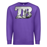 Purple TB Tampa Bay City Skyline of Tampa Bay, Florida Premium Sweatshirt - longCreatives