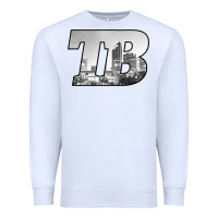White TB Tampa Bay City Skyline of Tampa Bay, Florida Premium Sweatshirt - longCreatives