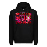 Black Mommy's Little Valentine Premium Hoodie - CowhideDigitalArt