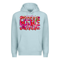 Blue Mist Mommy's Little Valentine Premium Hoodie - CowhideDigitalArt