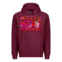 Burgundy Mommy's Little Valentine Premium Hoodie - CowhideDigitalArt