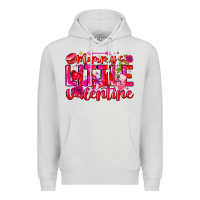 Dove Grey Mommy's Little Valentine Premium Hoodie - CowhideDigitalArt