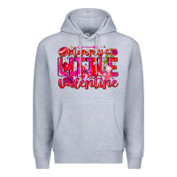 Heather Grey Mommy's Little Valentine Premium Hoodie - CowhideDigitalArt