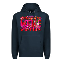 Navy Mommy's Little Valentine Premium Hoodie - CowhideDigitalArt