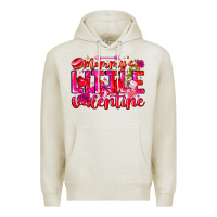 Oatmeal Heather Mommy's Little Valentine Premium Hoodie - CowhideDigitalArt