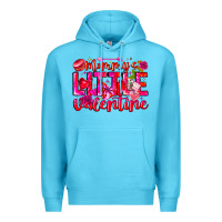 Ocean Blue Mommy's Little Valentine Premium Hoodie - CowhideDigitalArt