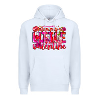 White Mommy's Little Valentine Premium Hoodie - CowhideDigitalArt