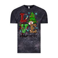 Cloud Black love nurse life christmas Vintage Tee - CowGirlArtShop