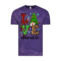 Cloud Purple love nurse life christmas Vintage Tee - CowGirlArtShop