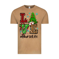 Love Nurse Life Christmas Vintage Tee | Teevron
