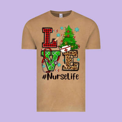 Love Nurse Life Christmas Vintage Tee Designed By Cowgirlartshop