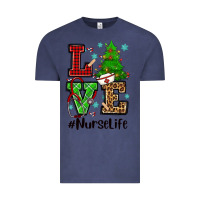Vintage Denim love nurse life christmas Vintage Tee - CowGirlArtShop