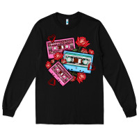 Black valentines day casette olivia Long Sleeve Tee - OliviaCreatesArt
