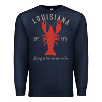 Navy Louisiana Crawfish T Laissez le bon temps rouler Premium Sweatshirt - longCreatives