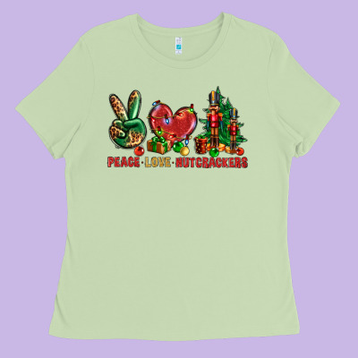 Peace Love Nutcrackers Ladies Tee Designed By Nancycooperartshop