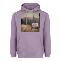Lavender Twin Peaks City Limits Welcome Sign Vintage Heavyweight Hoodie - longCreatives