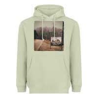 Matcha Twin Peaks City Limits Welcome Sign Vintage Heavyweight Hoodie - longCreatives