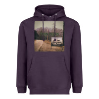 Plum Twin Peaks City Limits Welcome Sign Vintage Heavyweight Hoodie - longCreatives