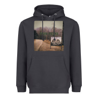 Twin Peaks City Limits Welcome Sign Vintage Heavyweight Hoodie | Teevron