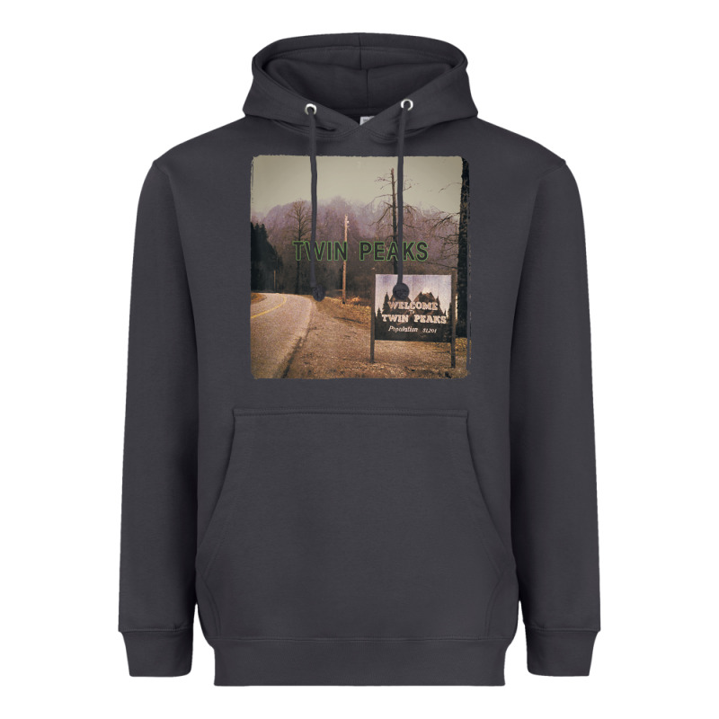 Twin Peaks City Limits Welcome Sign Vintage Heavyweight Hoodie by longCreatives | Teevron