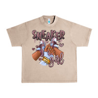 French Oak sky j mauve sneaker girl afro woman Urban Heavy Tee - RanaPortraitStore