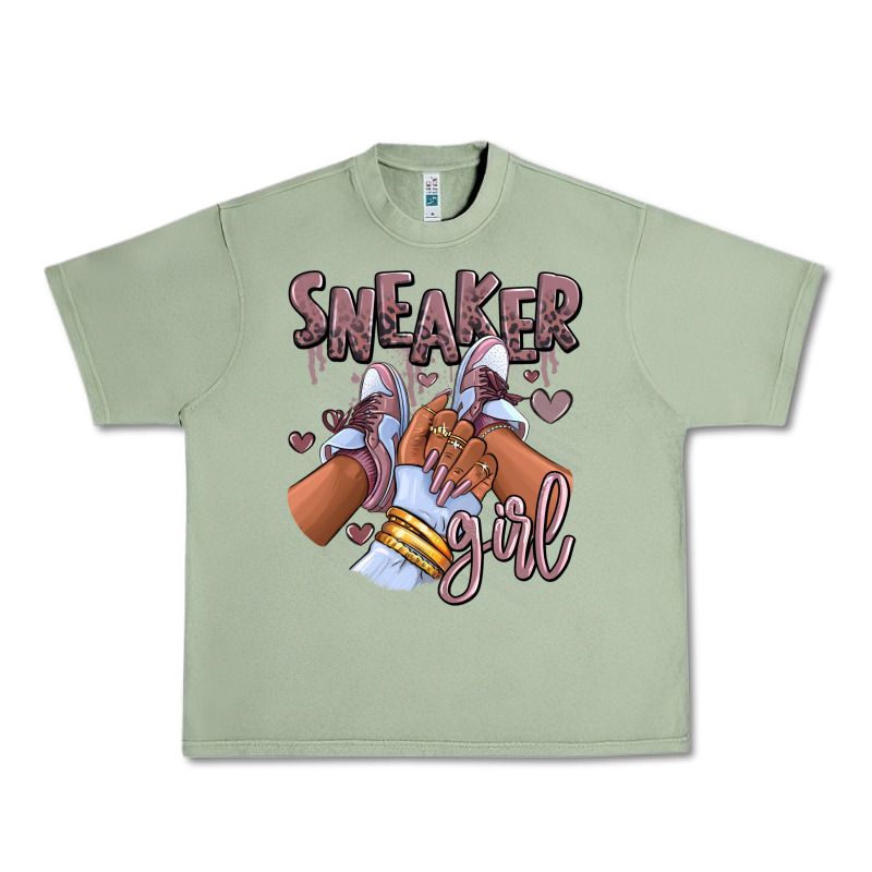 Sky J Mauve Sneaker Girl Afro Woman Urban Heavy Tee by RanaPortraitStore | Teevron
