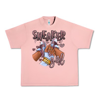 Salmon sky j mauve sneaker girl afro woman Urban Heavy Tee - RanaPortraitStore