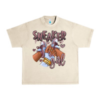Sandshell sky j mauve sneaker girl afro woman Urban Heavy Tee - RanaPortraitStore