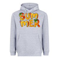 Heather Grey summer mango Heavyweight Hoodie - BarkalooDesign