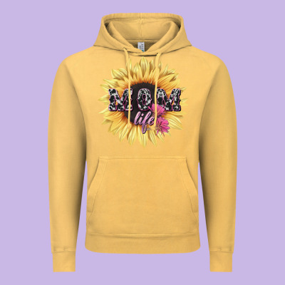 Mom Life Sunflower Mother's Day Vintage Hoodie Designed By Howdyjamesfarm