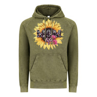 Vintage Olive Mom life sunflower mother's day Vintage Hoodie - HowdyJamesFarm