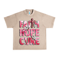French Oak faith hope cure breast cancer Urban Heavy Tee - CowGirlArtShop