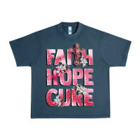 Midnight Navy faith hope cure breast cancer Urban Heavy Tee - CowGirlArtShop