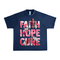 Navy faith hope cure breast cancer Urban Heavy Tee - CowGirlArtShop