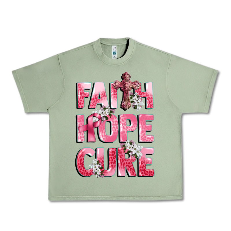 Faith Hope Cure Breast Cancer Urban Heavy Tee by CowGirlArtShop | Teevron