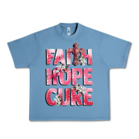 Pebble Blue faith hope cure breast cancer Urban Heavy Tee - CowGirlArtShop