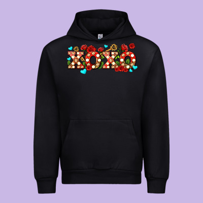 Xoxo Roses And Keys Urban Hoodie Designed By Adodesignshop
