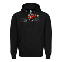 Black snowcat Zipper Hoodie - Artiststas