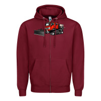 Burgundy snowcat Zipper Hoodie - Artiststas