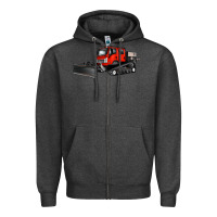 Charcoal Heather snowcat Zipper Hoodie - Artiststas