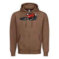 Chestnut snowcat Zipper Hoodie - Artiststas
