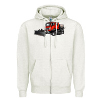 Oatmeal Heather snowcat Zipper Hoodie - Artiststas